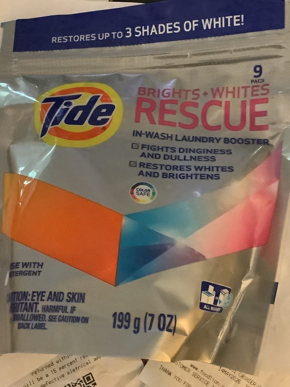 Tide Brights + Whites Rescue In-Wash Laundry Booster - Silver